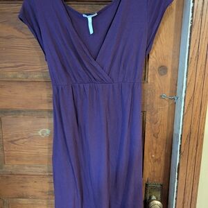 Old Navy Purple Ruched Tiered Midi Sundress